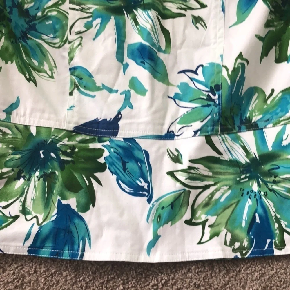 Coldwater‎ Creek Snap-up Water Color Print Jacket - Picture 5 of 12